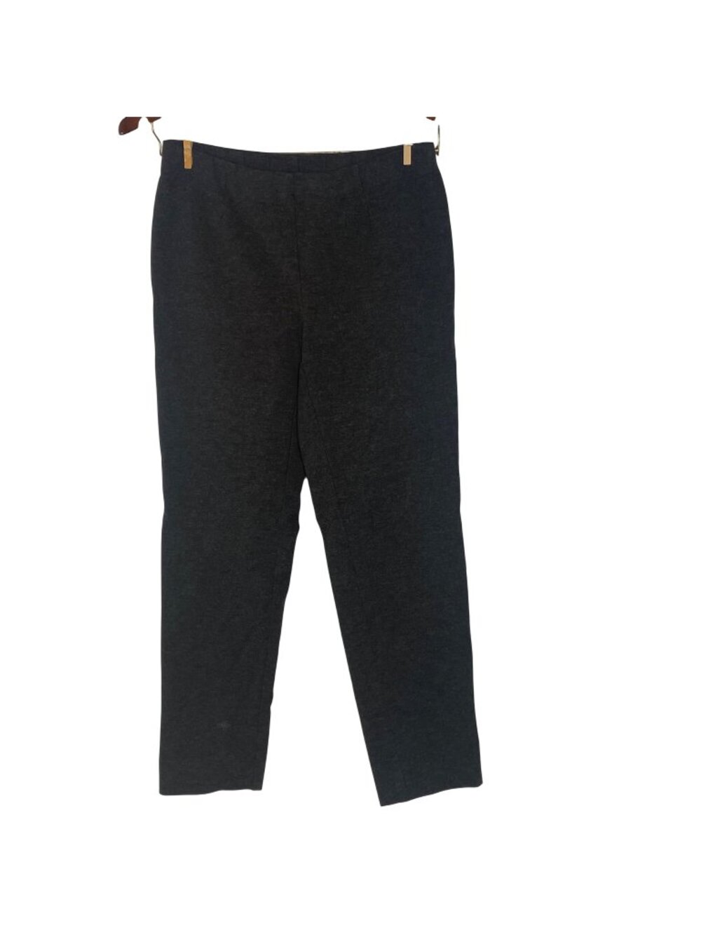 J. Jill Ponte Slim Leg Pull On Pants Heathered Gray Stretch Sz SM